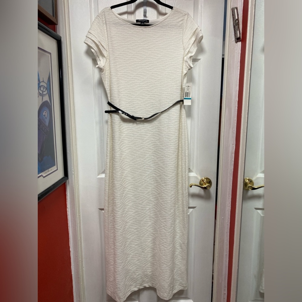 Sharagano Elegant Cream Dress